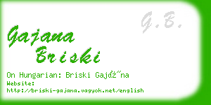 gajana briski business card